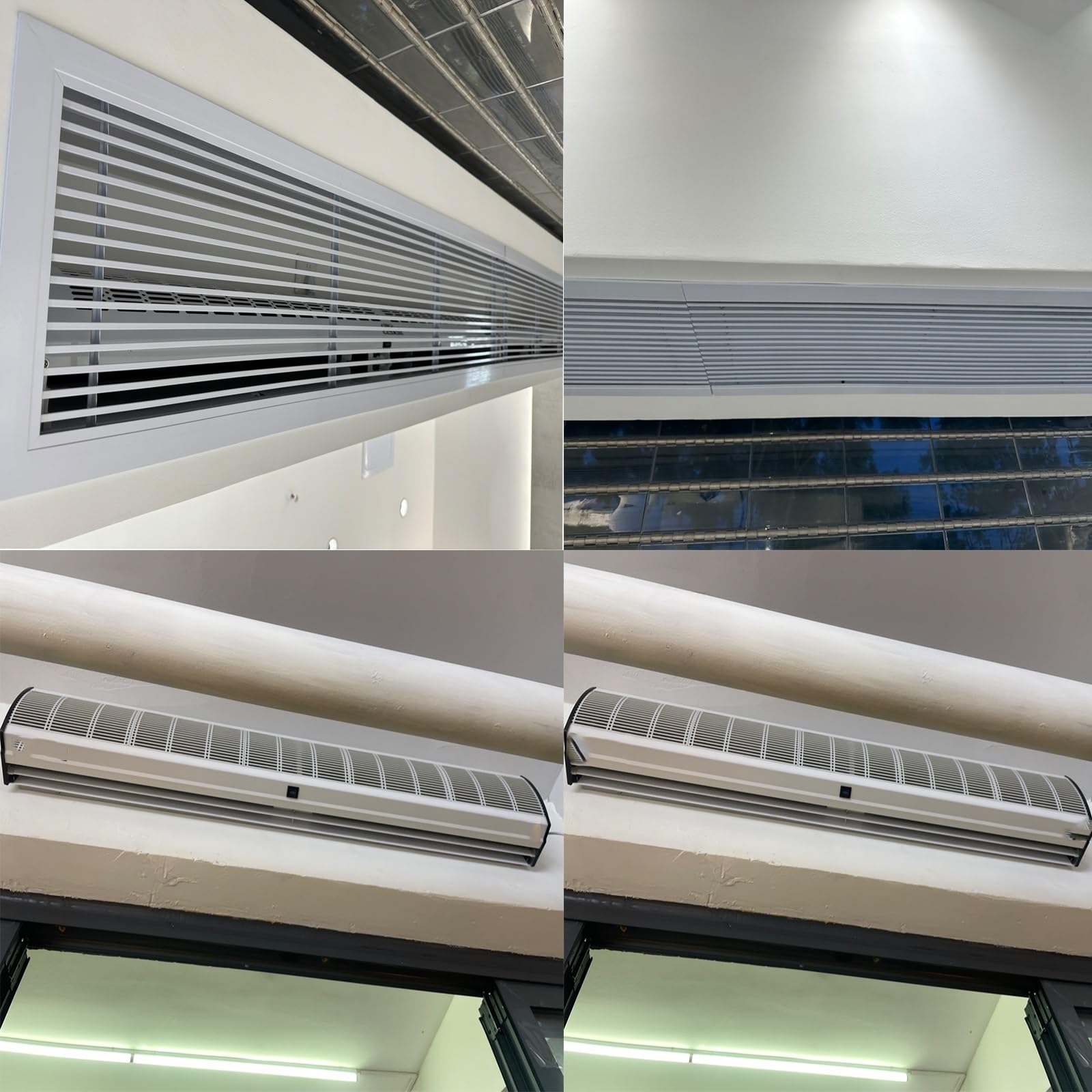 Cortina de Aire silenciosa Comercial Blanca, con Control Remoto, 90, 100, 120, 150 cm, 2 ajustes de dirección del Viento(150cm(59inch))