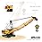 Kids Construction Toys for Boys, Playset of Excavator Toy, Crane Toy & Semi Truck Toy Tractor Lowboy Trailer, Construction Trucks for Toddler, Ideal Birthday Party Favor Gift for 3 Years Old and Up