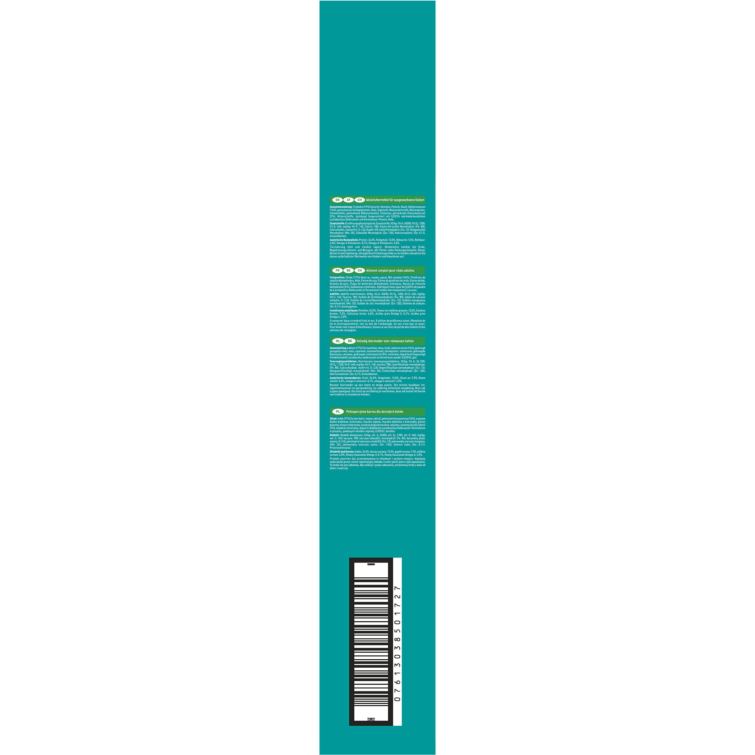Purina One Bifensis Indoor - Pienso para Gatos Adultos, 1 Saco de 9,75 kg | Pienso para gatos adultos con pavo y cereales integrales