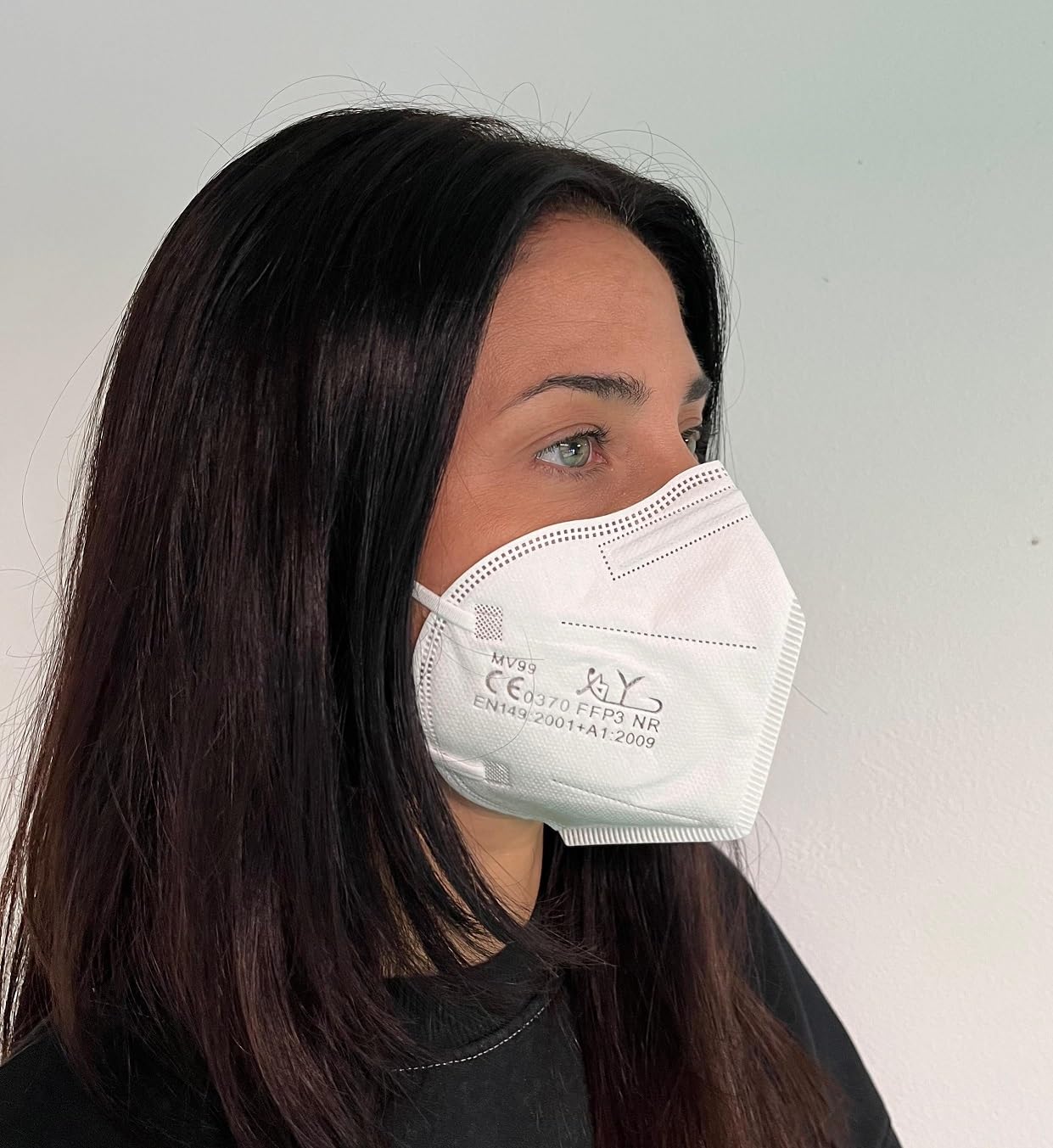50 Masque FFP3 Certifiés CE, Masque 5 Couches Sans Valve, Masques de Protection Adulte contre les Poussières et les Particules, Masques de Protection Respiratoire Filtrant BFE≥99, 50 Pièces