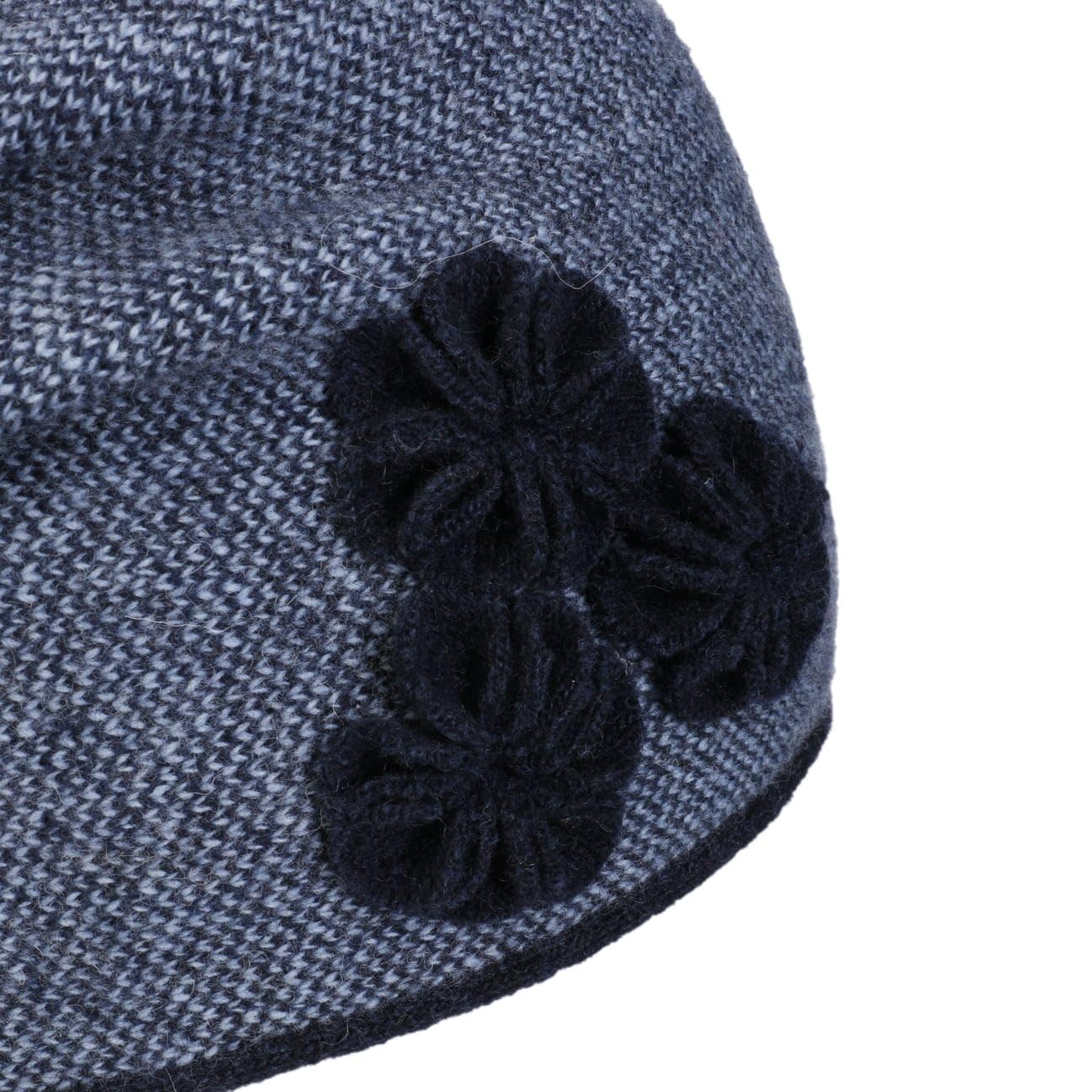 fiebig Berta Strickmütze | Beanie Mütze aus Wolle mit Raffung für Damen | Feinstrick Qualität Made in Europe