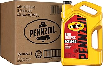 High Mileage 5W-30 Motor Oil, 5 Quart (3 Pack)