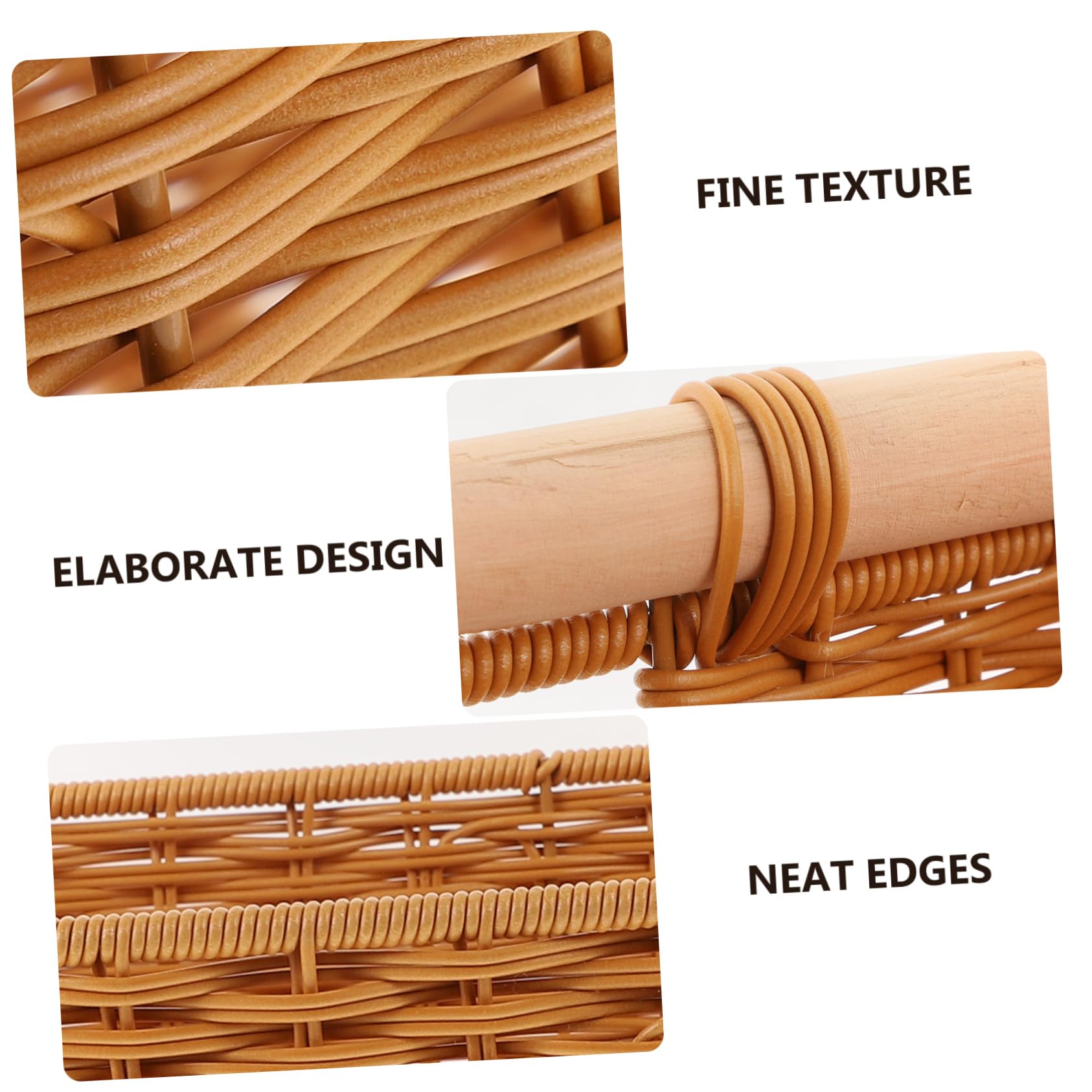 CHILDWEET Elegante E Semplice Cestino Da Dispensa Cestino Portaoggetti in Plastica Infrangibile Con Manico in Legno Versatile Ornamento Per La Casa Per Oggetti Di Scena Fotografici Robusto