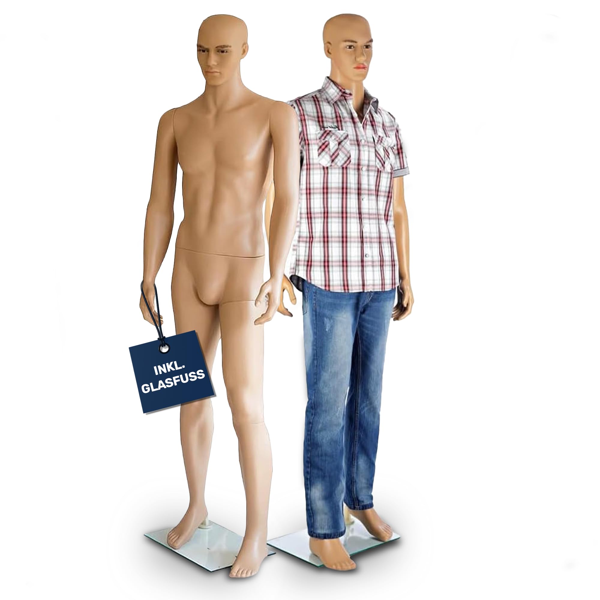 Melko 185CM Schaufensterpuppe Männlich Schneiderpuppe Herr beweglich Schaufensterfigur Mannequin Manichino Puppe Standplatte