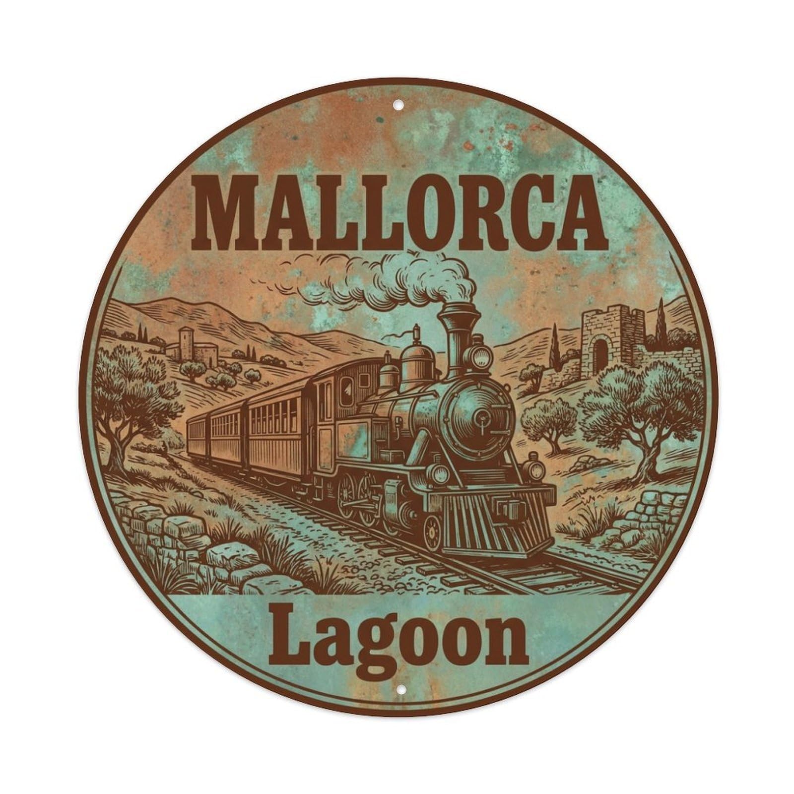 Metal Tin Sign Vintage Travel Mallorca Spain