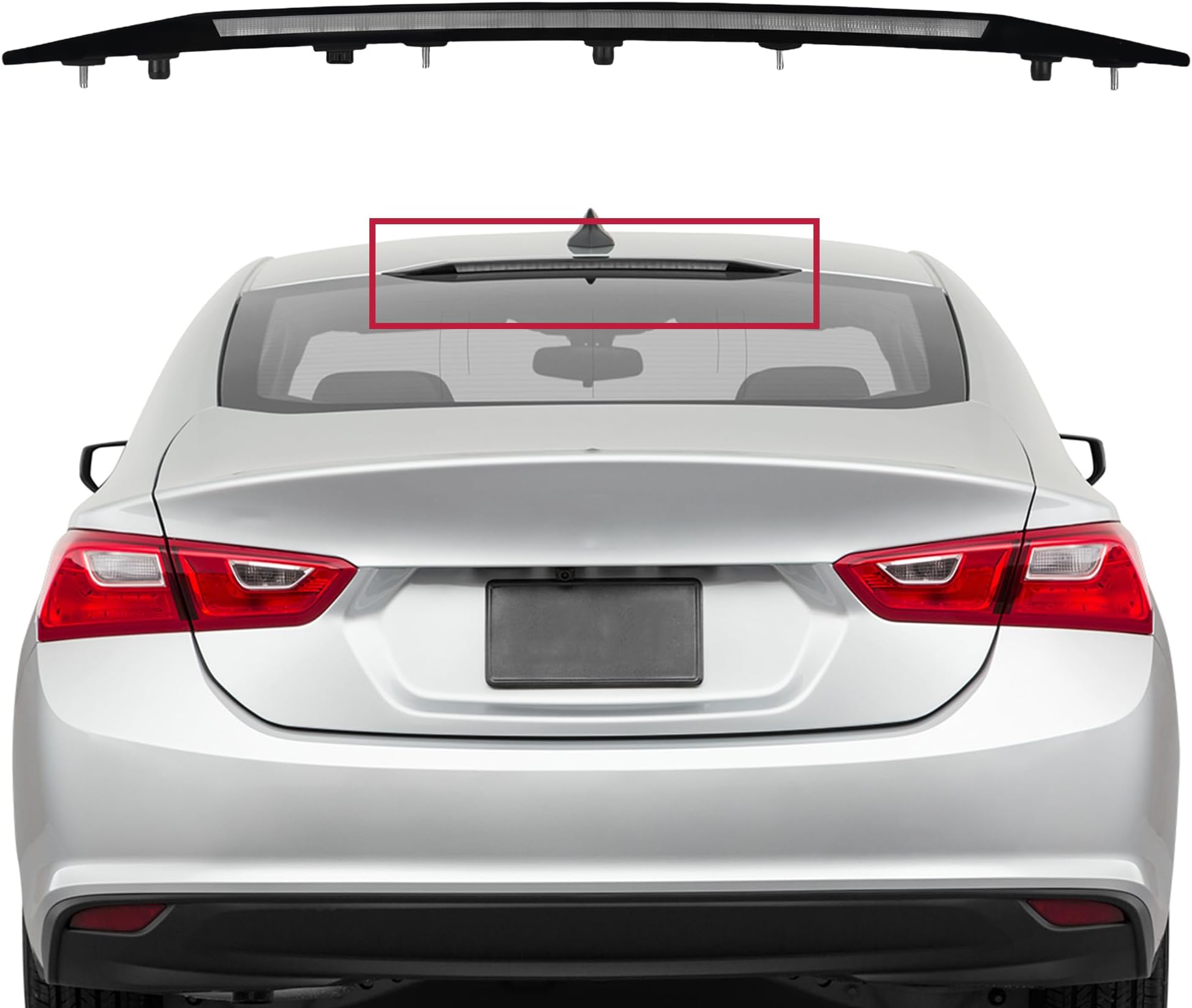 3rd Brake Light Suitable for Chevy Malibu, Third Brake Light Assembly Compatible with Chevrolet Malibu 2008 2009 2010 2011 2012 Brake Light Replace 923-289 15271122 Top Mount Stop