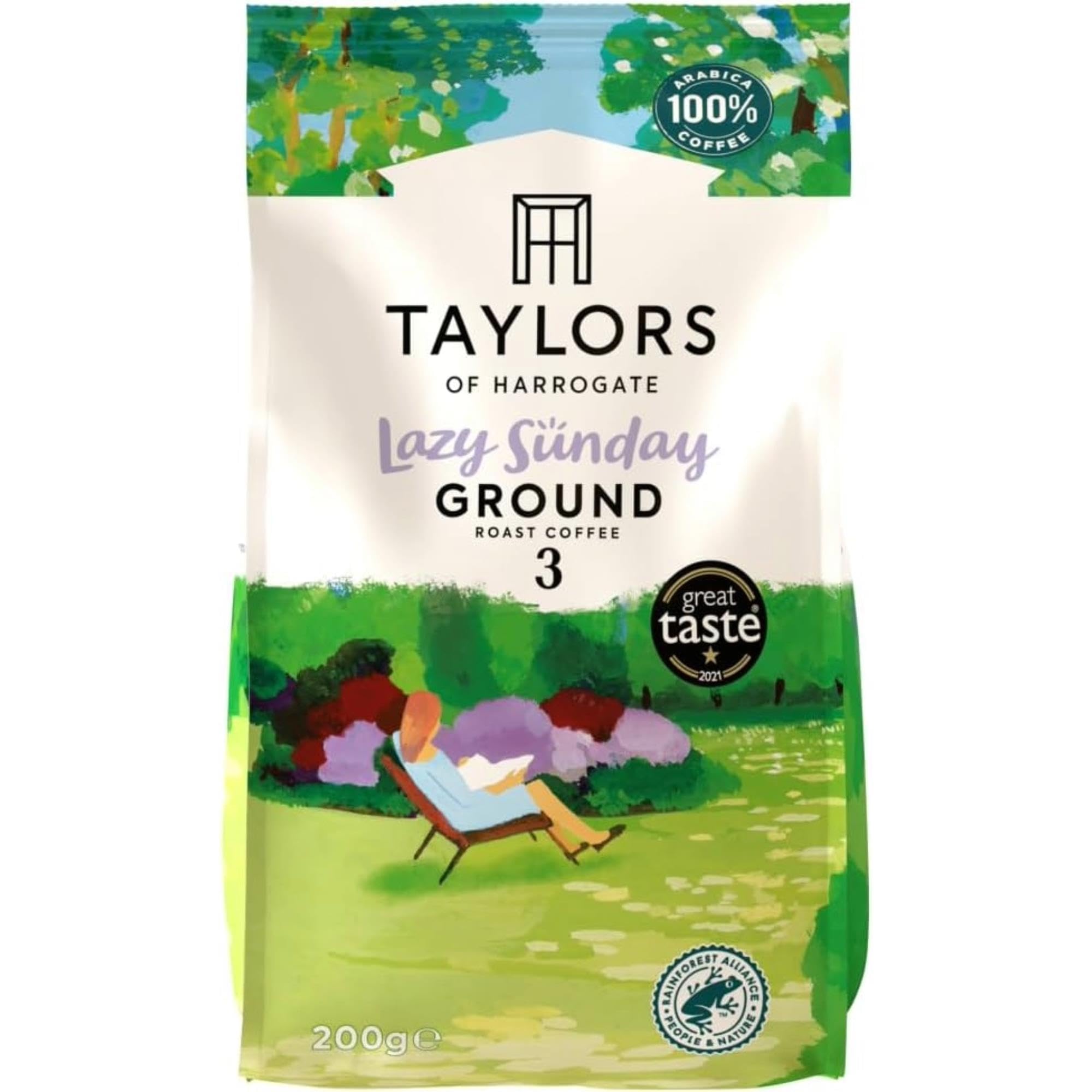 Taylors of Harrogate Lazy Sunday Ground Coffee, Roast 3, 200 g Bag (Pack of 1)