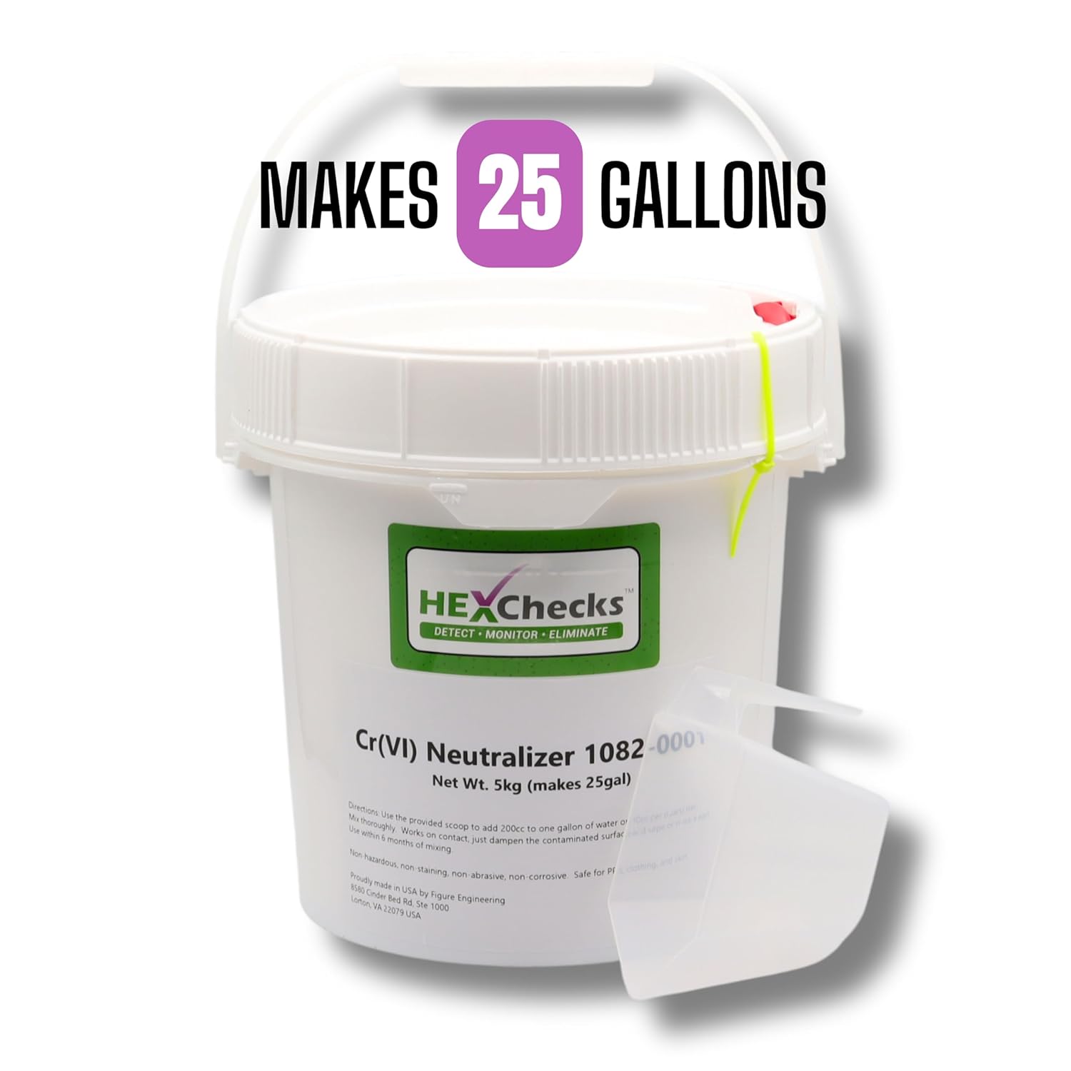 Hexavalent Chromium Neutralizer, 5kg Pail Makes 25gal, Cr6, Cr(VI)