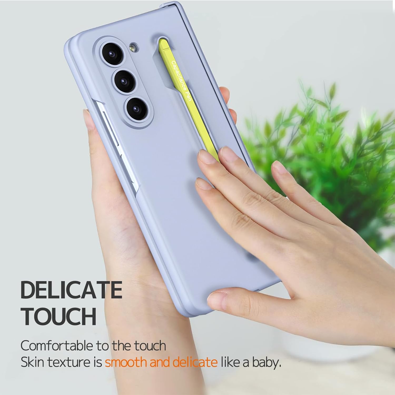 NINKI Compatible for Galaxy Z Fold 5 Case with S Pen Holder & Green S Pen,Hinge Protective Case for Z Fold 5 Case Screen Protector, Galaxy Z Fold 5 5g Case for Galaxy Fold 5 Phone Case Blue
