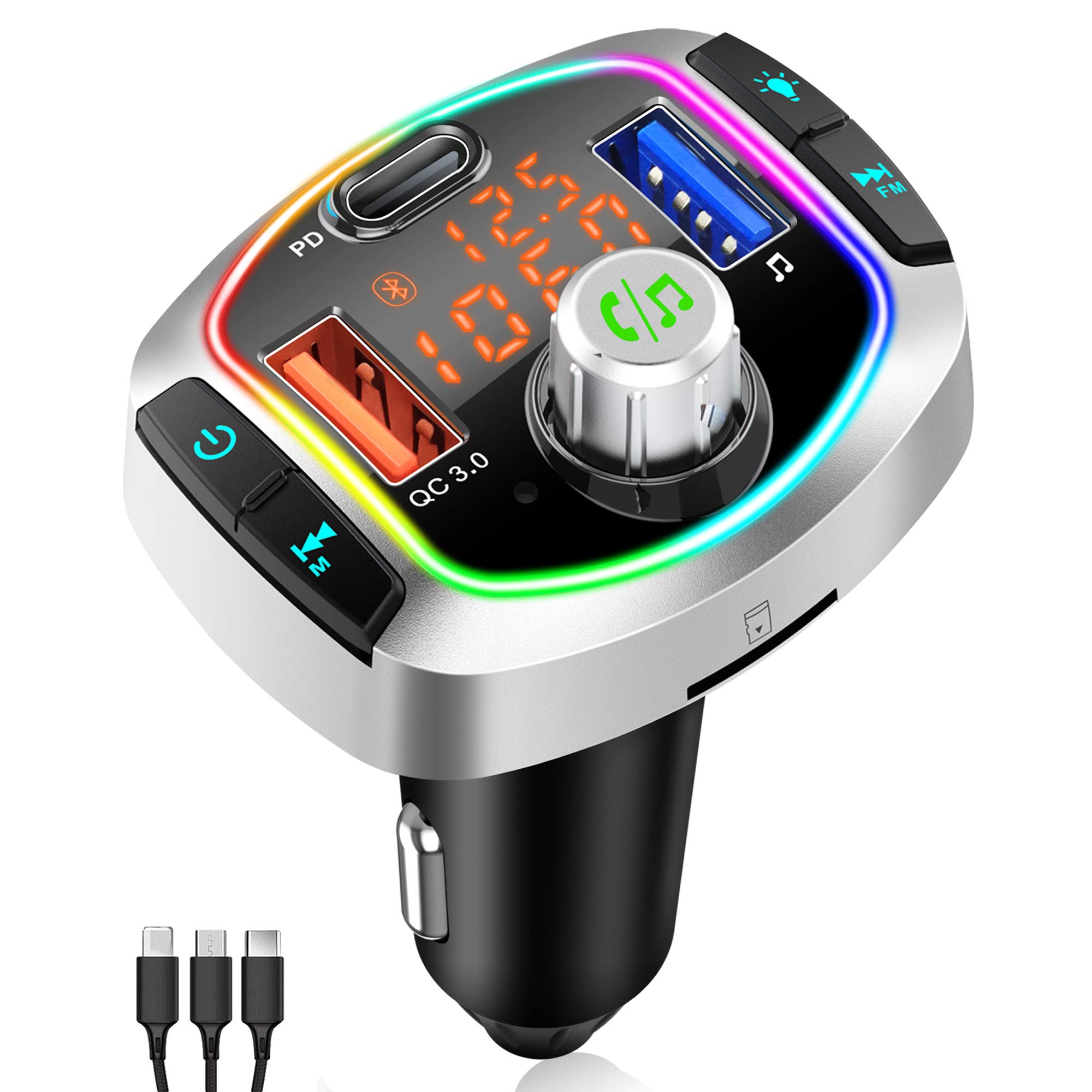 Amazon.co.jp: 【QC3.0&PD18W急速充電】FMトランスミッター Bluetooth5