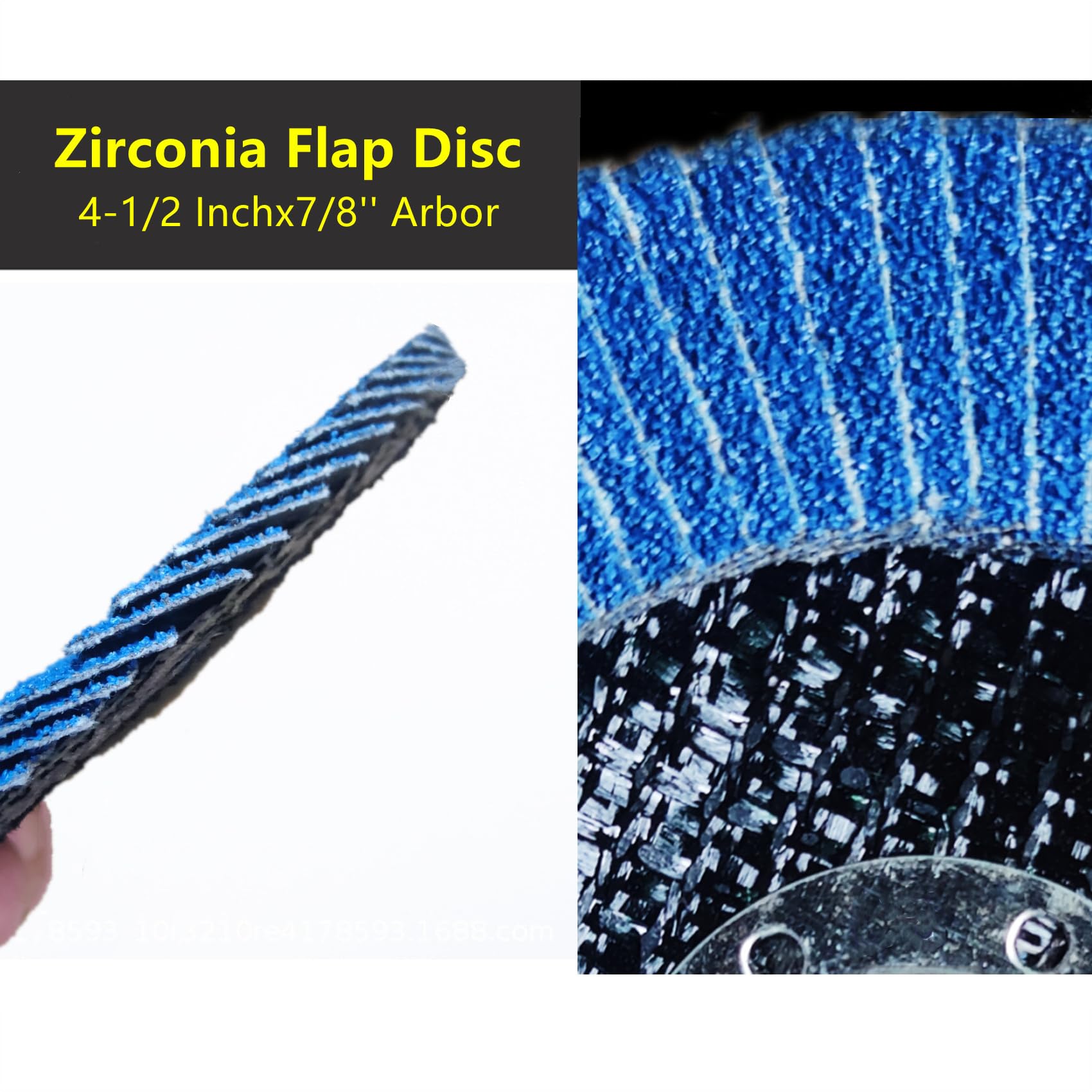 Zirconia Flap Discs for Angle Grinder - 5 Pack -2