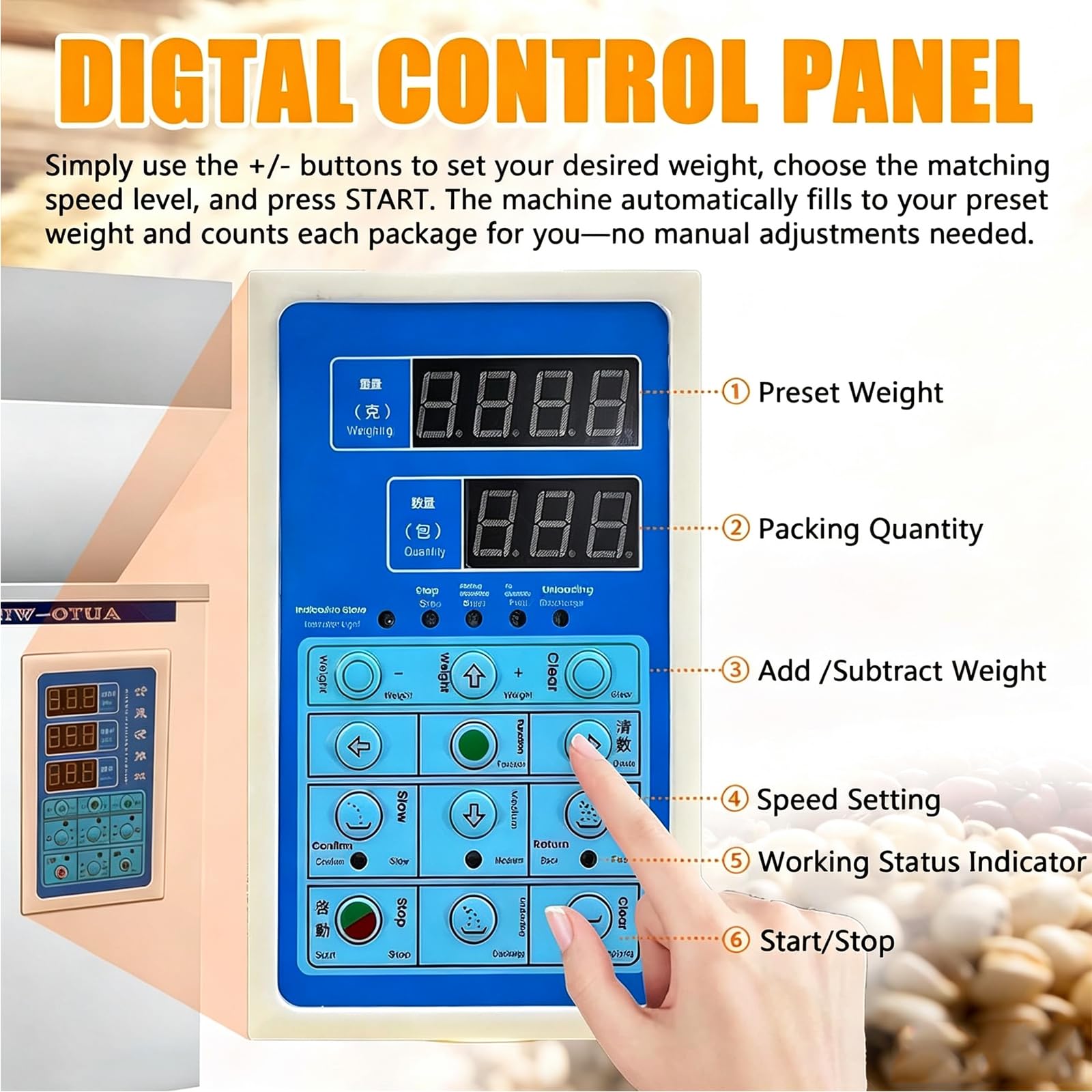 Macchina di rifornimento automatica della polvere, touch screen di Digital, 300W, accuratezza di ±0.2g