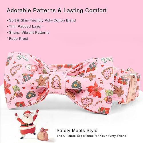 Miniatura 190 de Collar de perro con bandera estadounidense con pajarita, collar patriótico para perros pequeños, medianos y grandes, talla XS