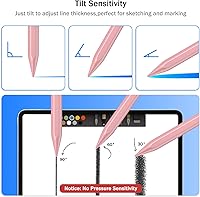 Vista 2 de Cisteen Lápiz óptico para iPad 2025-2018 con carga más rápida, lápiz sensor de inclinación compatible con iPad 10/9/8/7/6, 11th A16, Air 11/13