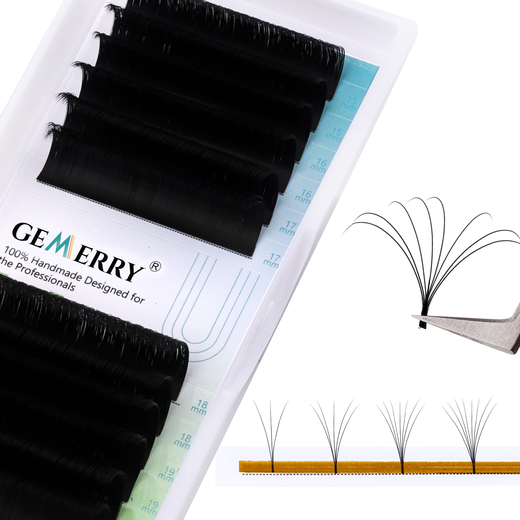 Extensiones de Pestañas Volumen Ruso 2D 3D 5D 8D 10D -0.07 D curl Mix 8-14mm - Pestañas Postizas Individuales Volume Lash Extensions de GEMERRY (0.07-d curl-mix 8-14mm) — view 18