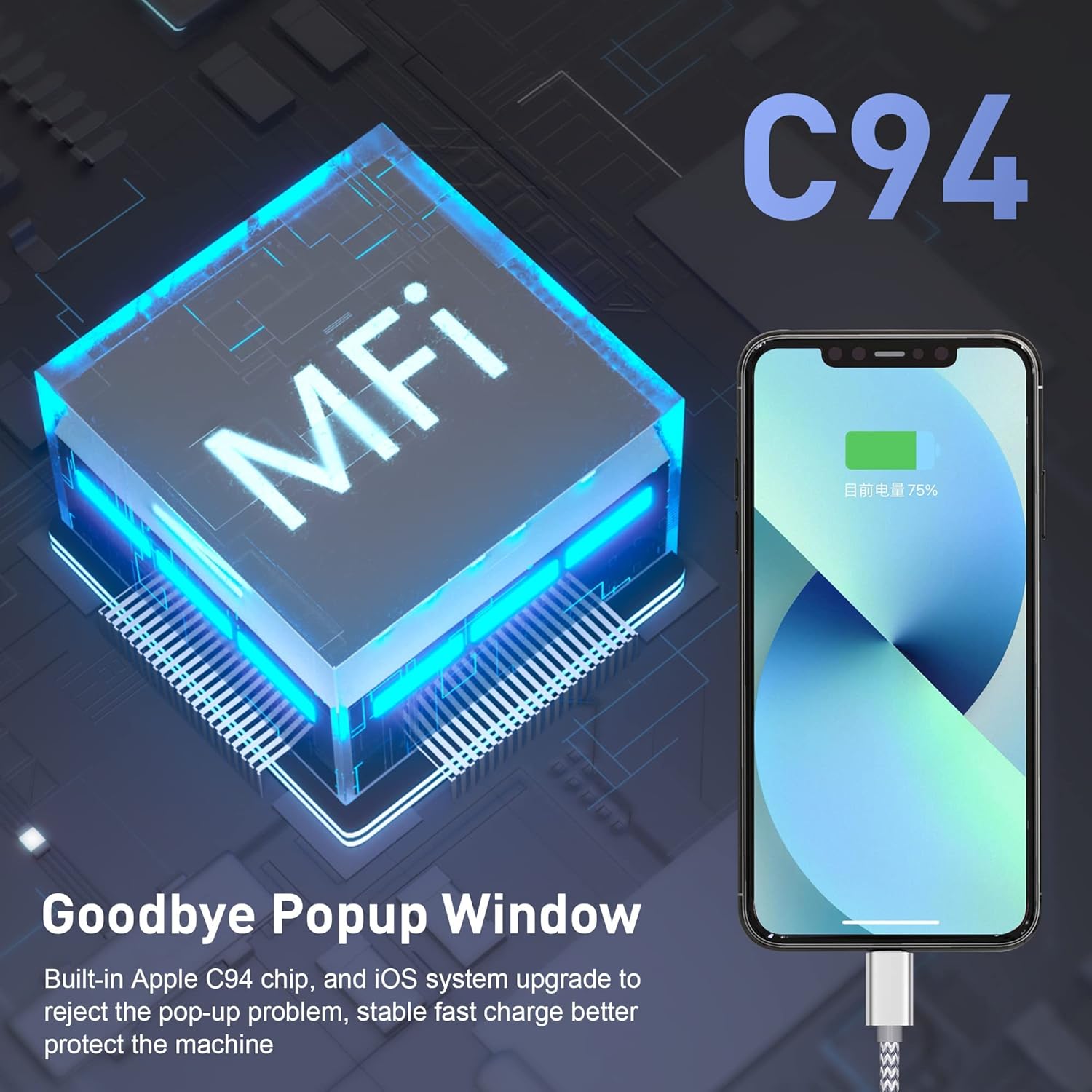 USB C to Lightning Cable 3Pack 6 FT Apple MFi Certified iPhone Fast Charger Type c to Lightning Cable Nylon Braided iPhone Cord for iPhone 13 12 11 Pro Max Xr Xs 8 7 6 Plus and More : Electronics