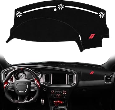 Dash Cover for Dodge Charger Accessories 2011-2022 2023 Dashboard Cover Mat | Dashboard Cover Mat, Sunshade, No Glare UV Rays Protector, Nonslip Interior Pad, Black