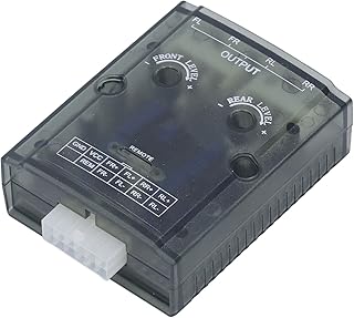 4 Channel Car Stereo,CD Car Stereo Receiver Speak Delay Signal High to Low Converter 12V Amplifier for CD Player High and Low Adapter