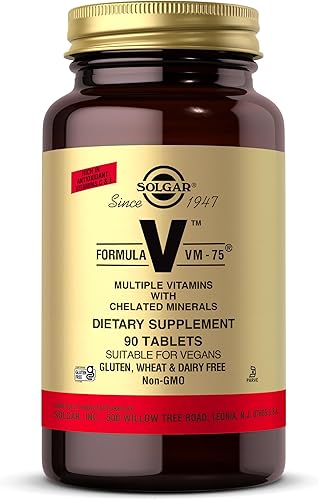 Solgar Fórmula VM-75 90 comprimidos multivitamínico con minerales quelados vitamina A B6 B12 C D E biotina magnesio calcio hierro zinc vegano sin
