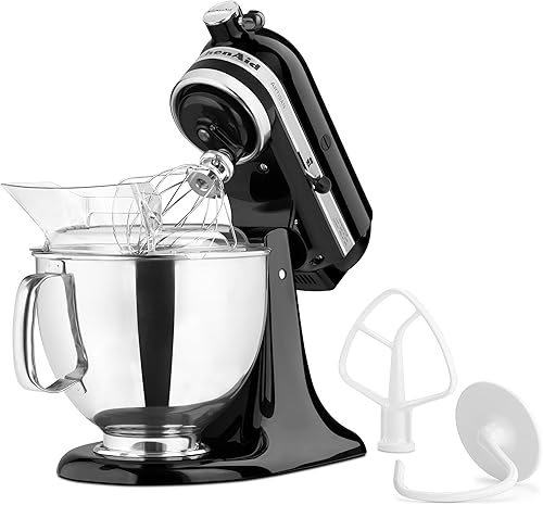 Miniatura 67 de KitchenAid KSM150PSAC Artisan Series - Batidora de pie con capacidad de 5 cuartos o 4.7 litros, incluye escudo vertedor Azul hielo