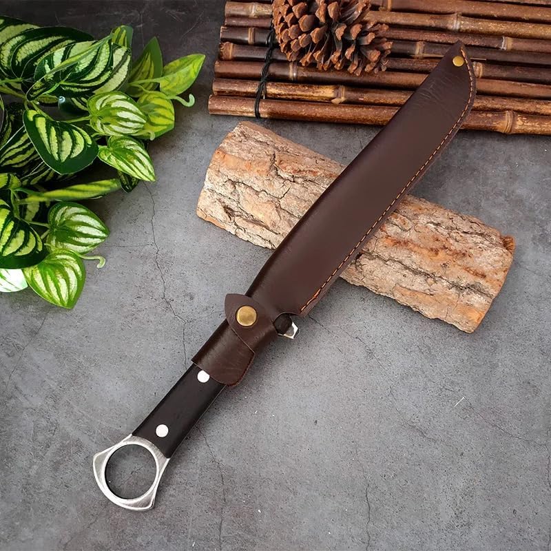 Knives Japanese Brisket Slicing Knife, 7.9" Premium High-Carbon Butcher Breaking Knife Hand Forged Long Meat Trimming Carving Knife for Turkey Slicing Meat Rib Roast BBQ Christmas Gifts