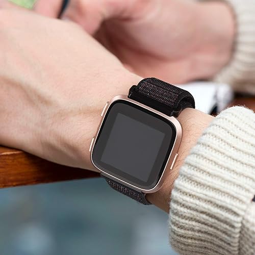 Miniatura 7 de Paquete de 4 correas de nailon para Fitbit Versa 2, Fitbit Versa, Versa Lite, Versa SE, para mujeres y hombres, correas de repuesto deportivas