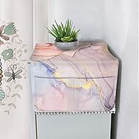 Vista 2 de Cubierta superior para nevera, cubierta superior para lavadora y secadora, a prueba de polvo, con bolsillos de almacenamiento, 22 x 51 pulgadas