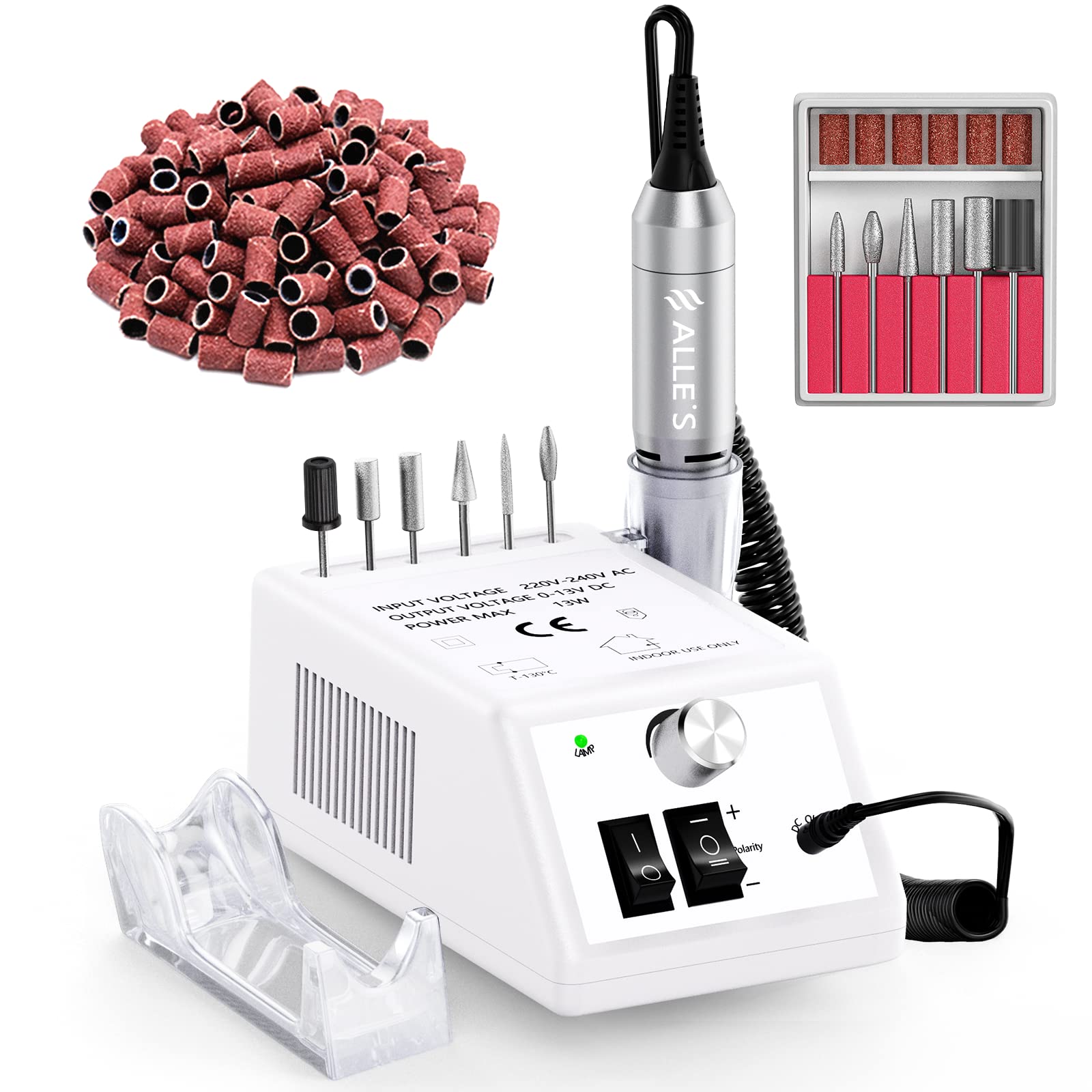 Trapano Per Unghie Elettrico - Kit 5 In 1 Con 15 Punte Per Manicure - Foto 7