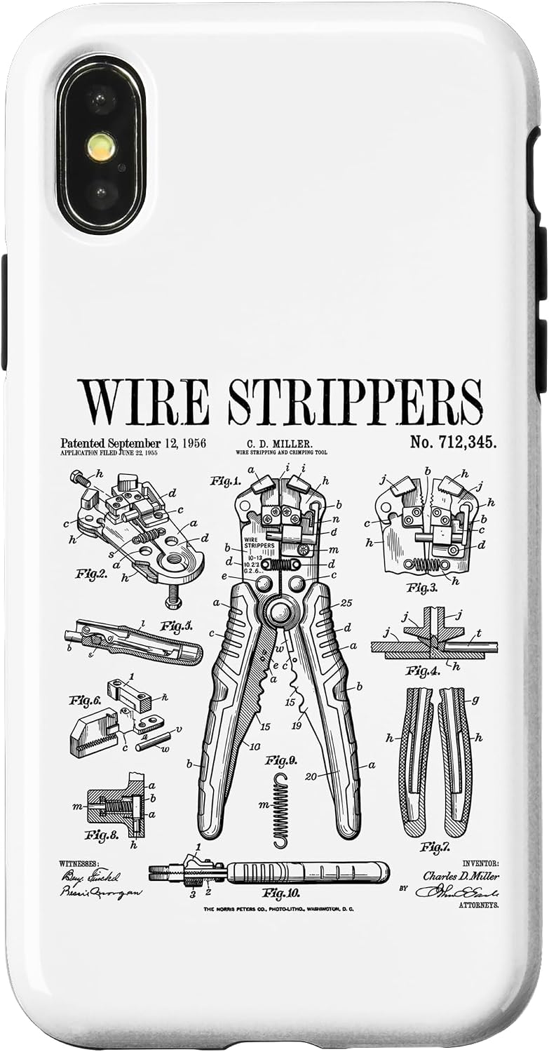 Electrician Electrical Worker Wire Strippers Vintage Patent Case for iPhone 17 Pro image 5