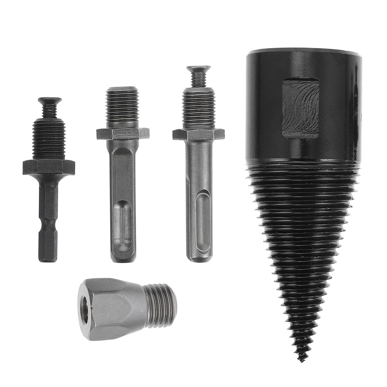 Levemolo 4 Piezas Kit de Brocas para Cortar Madera, Juego de Brocas para Partir Madera, Acero, Sola Pieza, Resistente al Desgaste, para Uso Doméstico y Camping