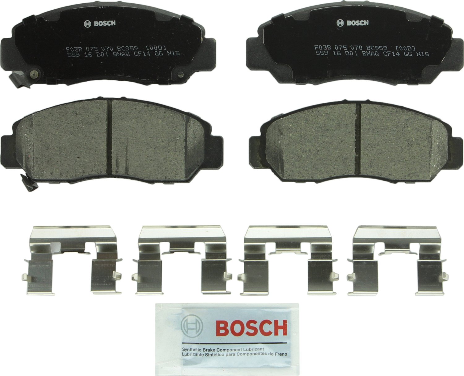 Bosch Automotive BP1078 QuietCast Premium Semi-Metallic Disc Brake Pad Set For: Subaru Forester, Legacy, Outback, B9 Tribeca, Tribeca, WRX, Front — view 103