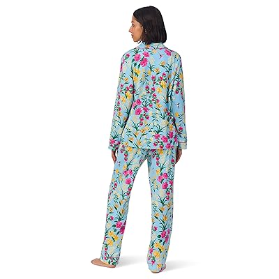 Bedhead PJs Cotton Knit Long Sleeve Notch Collar Pj Set Women