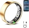 Anillo Inteligente Mirlray para Mujer y Hombre, Monitor de Salud (Dorado, 10) 1