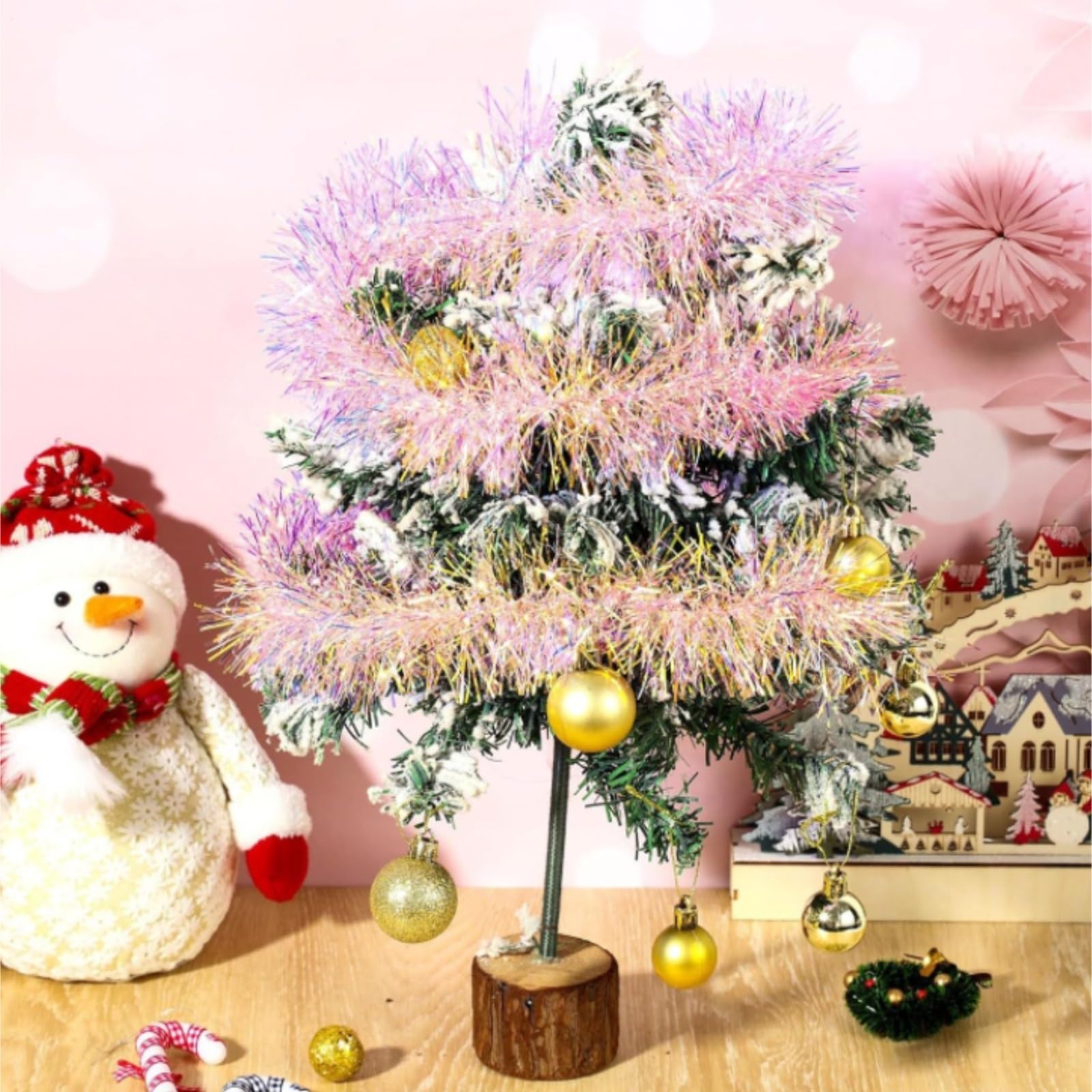 Lametta Weihnachtsbaum 6,5 Fuß Lange Lametta-Girlande for Weihnachtsbaum, Party, Kamin, Hochzeit Girlande Weihnachten(9pcs)
