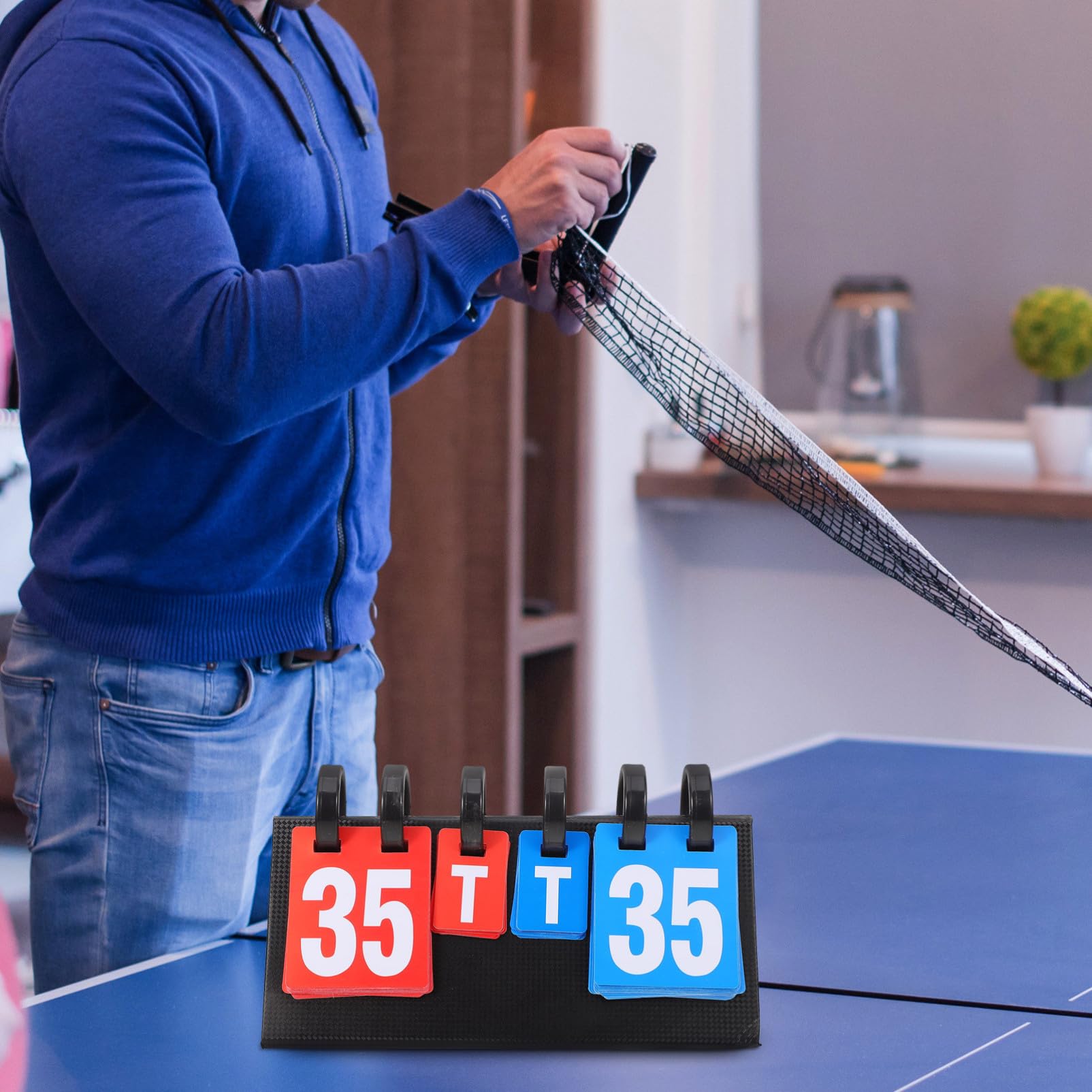 Basketball Pong Scoreboard Flipper Tragbares Anzeigetafel Für Basketball Tischtennis Und Andere Sportarten Mit Schneller Rücksetzfunktion Und Langlebiger Konstruktion