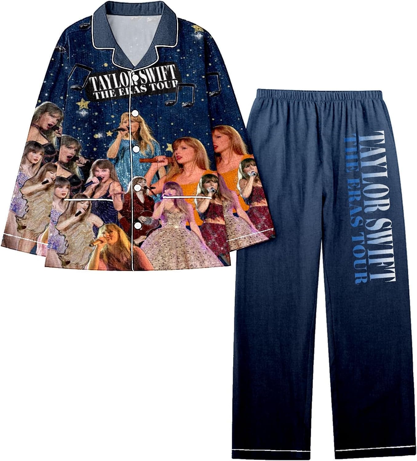 Christmas Pajamas for Women 2023 Set Shirts Pants Pjs Button Down Loungewear Sleepwear at Amazon