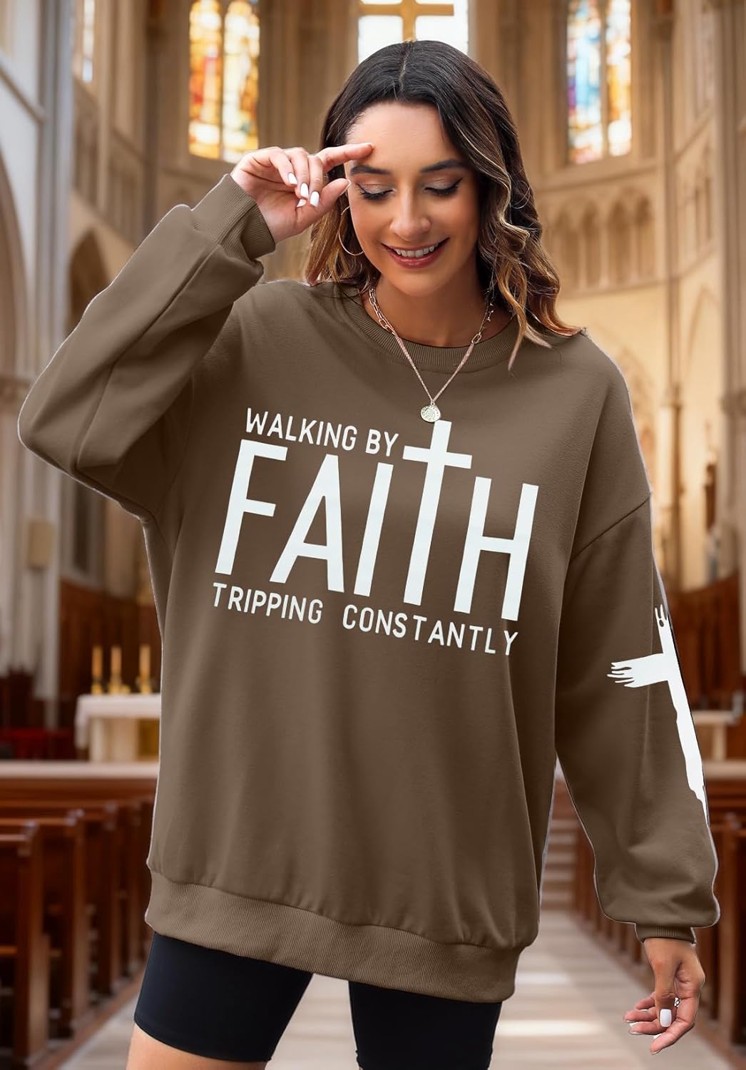 SFHFY Christian Sweatshirt Women: Jesus Sweatshirts Religious Faith Shirt Inspirational Bible Verse Pullover Tops - Image 3
