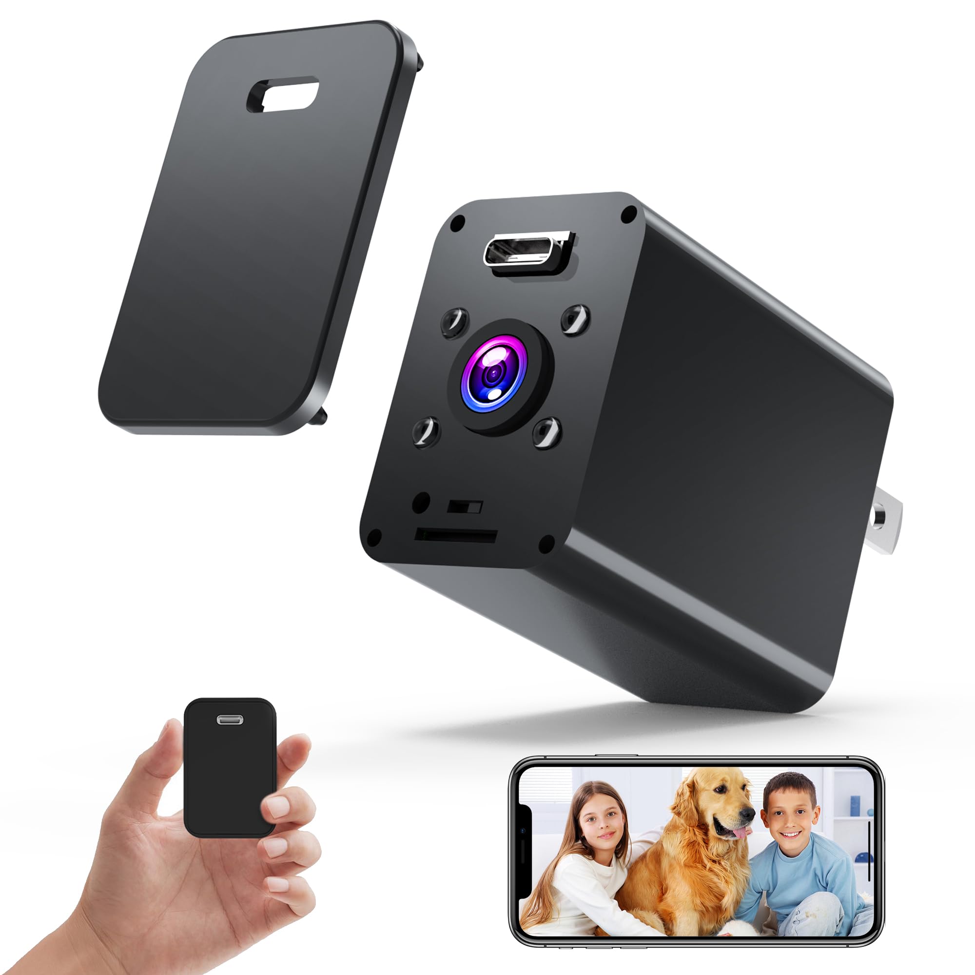 Amazon.co.jp: 【2025新登場 USBアダプター型 小型カメラ】 1080P 防犯