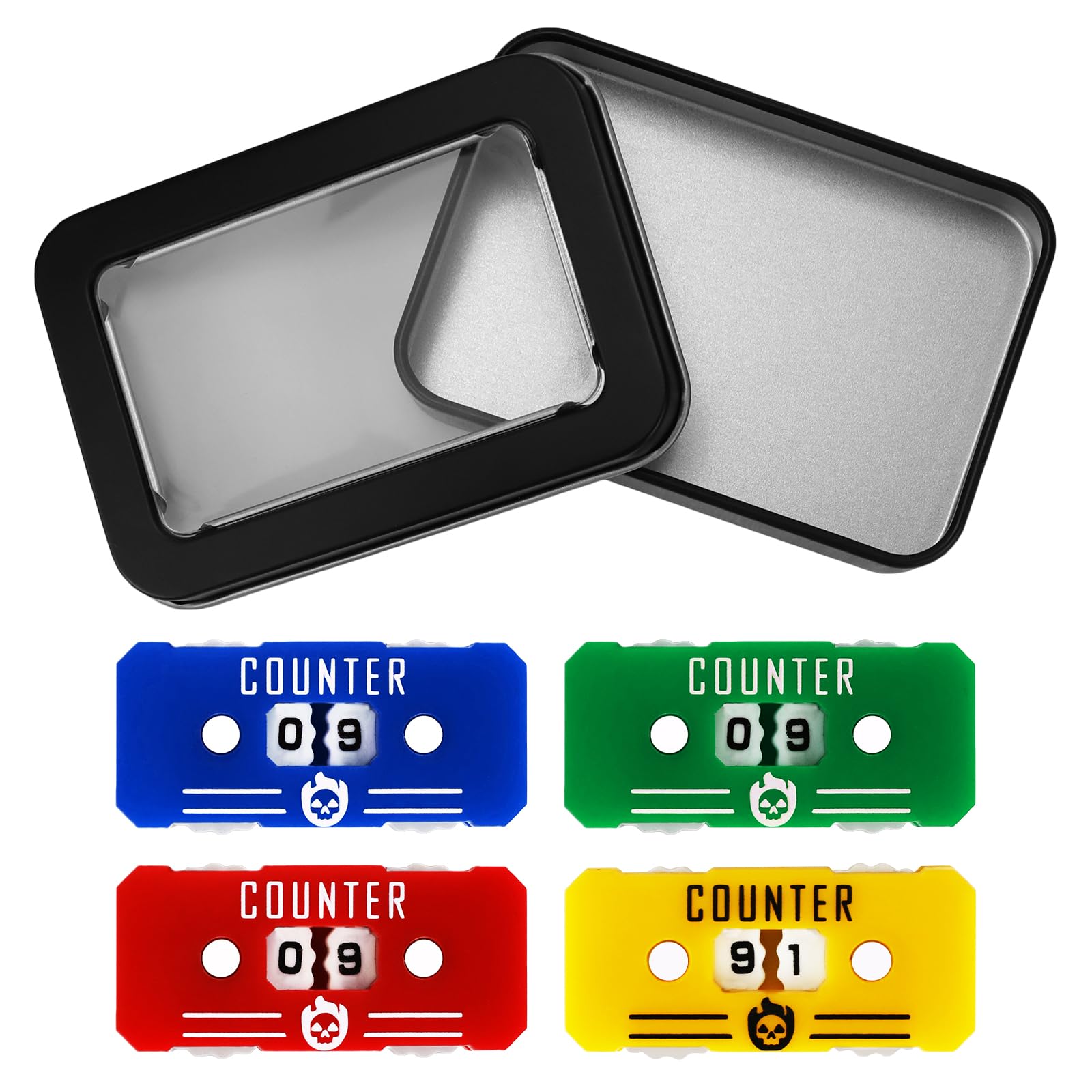 SIXPOINTS 4 contatori di vita a due cifre compatibili con Magic The Gathering Commander Deck, LCG/RPG/D & D/MTG/CCG/TCG giochi da tavolo