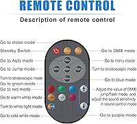 Vista 6 de Luces de escenario, luces LED de UKing RGBW DJ iluminación de escenario de 14 x 6 W para eventos por sonido activado y control DMX para boda