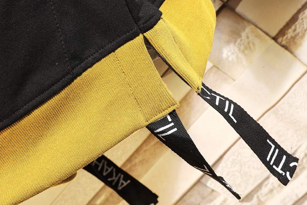 GURUNVANI Contrast Color Pullover Hoodie Mens Patchwork Hoodies Men - Image 7
