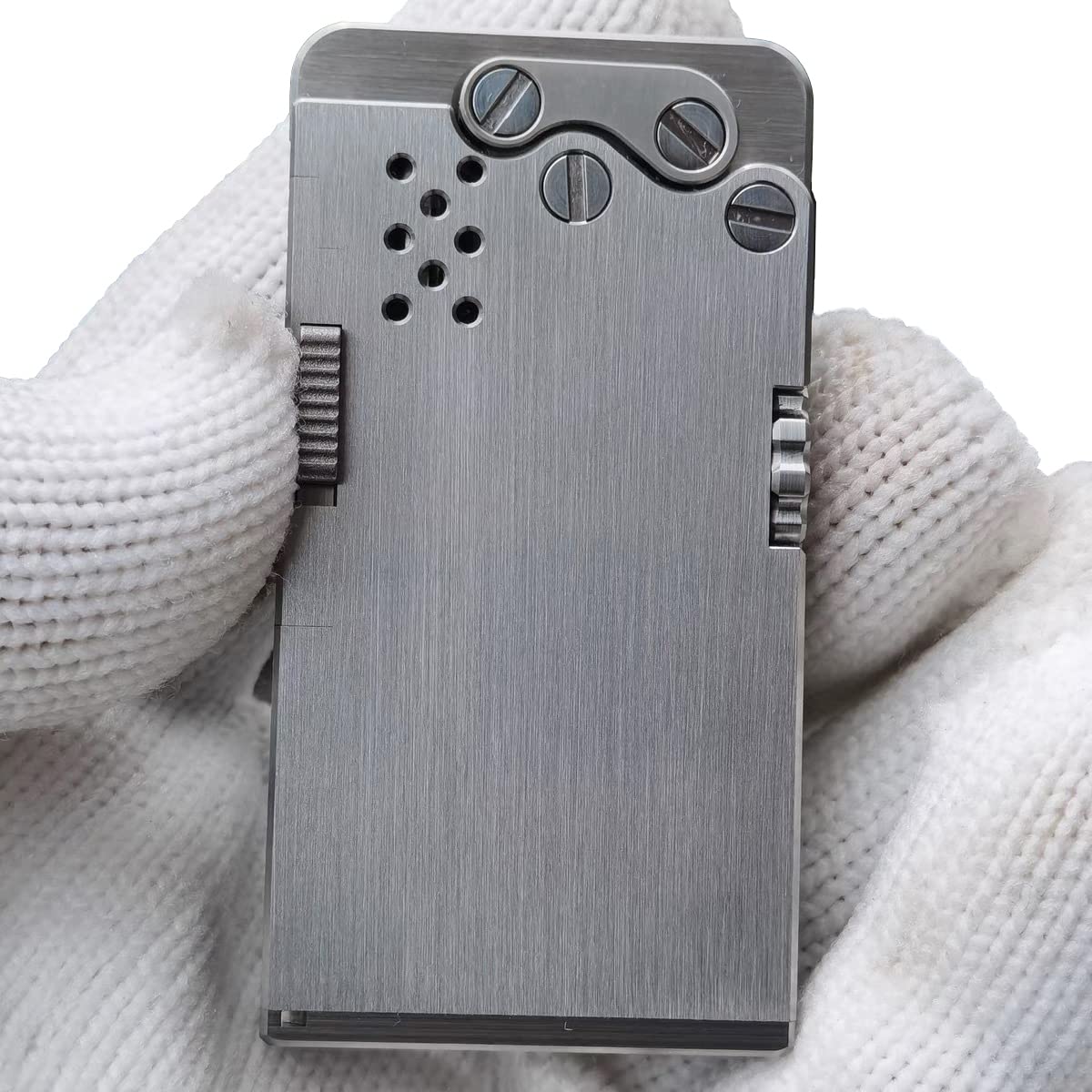 Titanium Alloy Dragon Tongue Lighter Metal Kerosene Open Flame Lighter Porous Windproof One-Button Automatic Lgnition Gear Lock