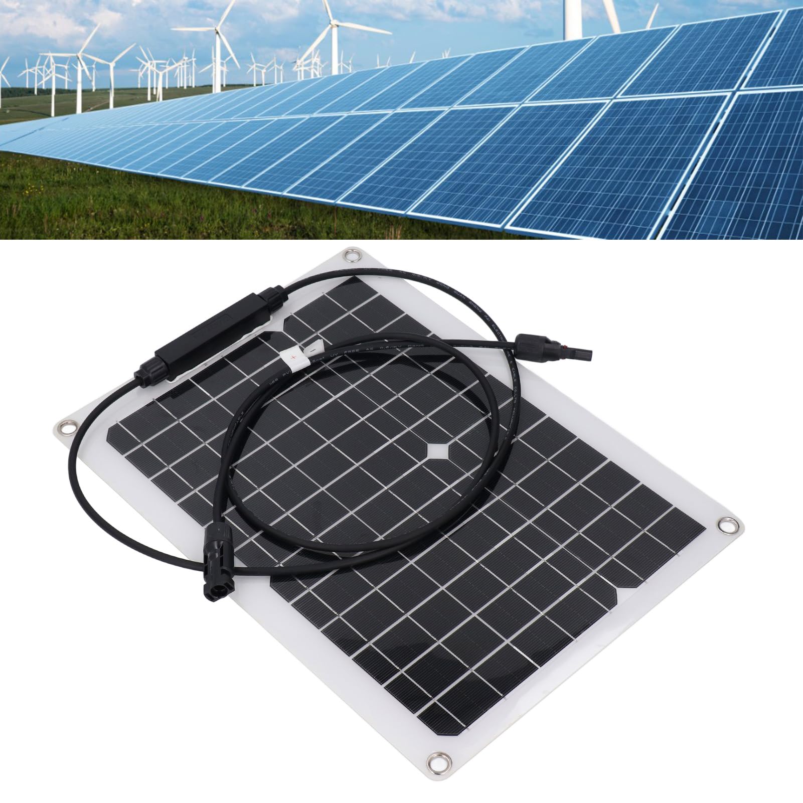 Generic Kit Flessibile per Pannello Solare Piccolo da 18 V Design Sicuro per Esigenze Elettriche in Fuori Rete Monocristallino 1 unità