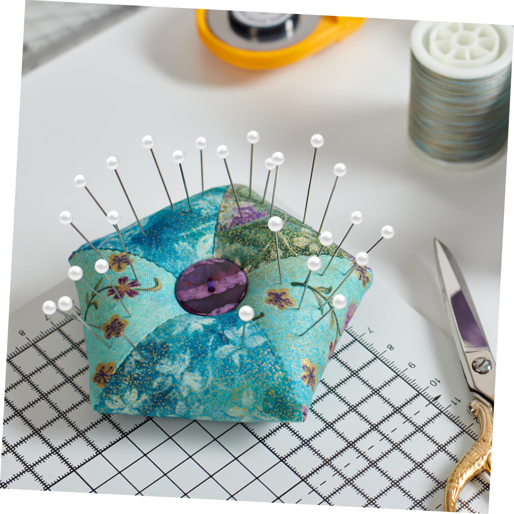 GALPADA 100 Alfileres Cabeza de Perla para Manualidades y Costura, Metal Resistente Color Brillante Desvanecerse, Adecuado para Proyectos DIY
