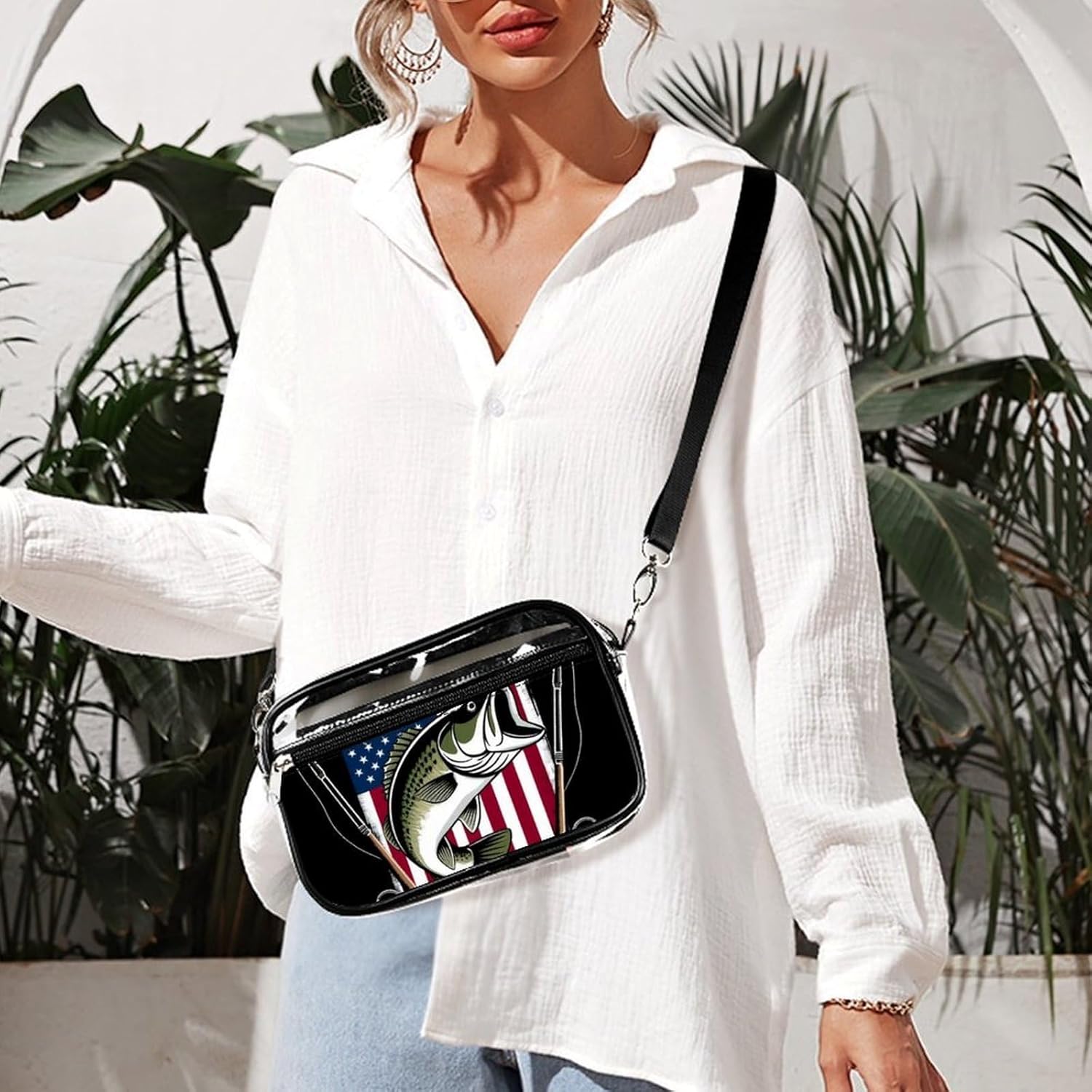 Fashion Waterproof Shoulder Bag Clear Shoulder Handbag With Adjustable Strap - Image 7
