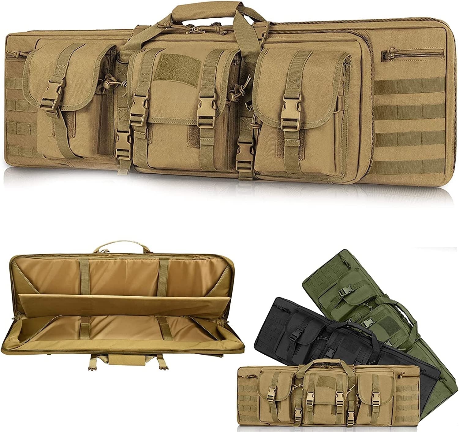 Custodie Morbide for Fucili da Caccia,Tattico Fodero del Fucile Morbido,Custodia Tattica for Pistola e Borsa Tattica for Fucile Borsa Tattica for Fucili Custodia(Khaki,108cm)