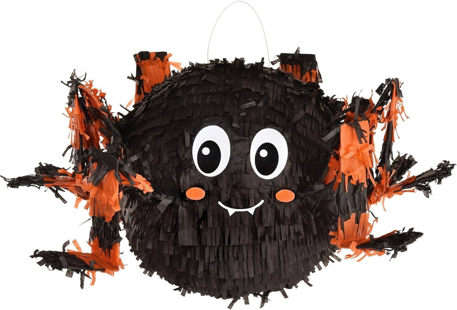 Amscan Friendly Spider Pinata, 16.5" x 14.5" x 10.25", Paper, Black, Halloween, Kid, Spider Man, Pinata