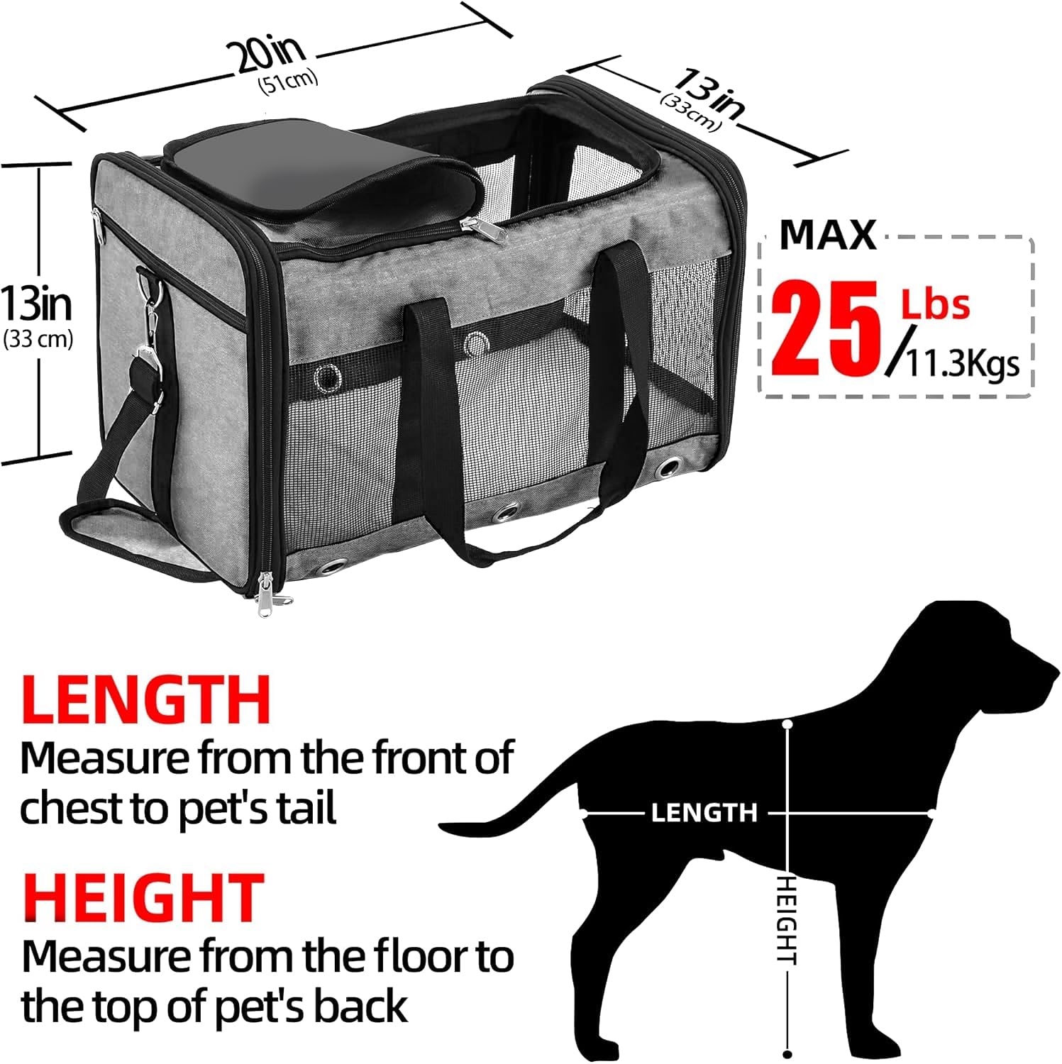 Soft Sided Foldable Cat/Dog/Pet Carrier Bag - Image 2