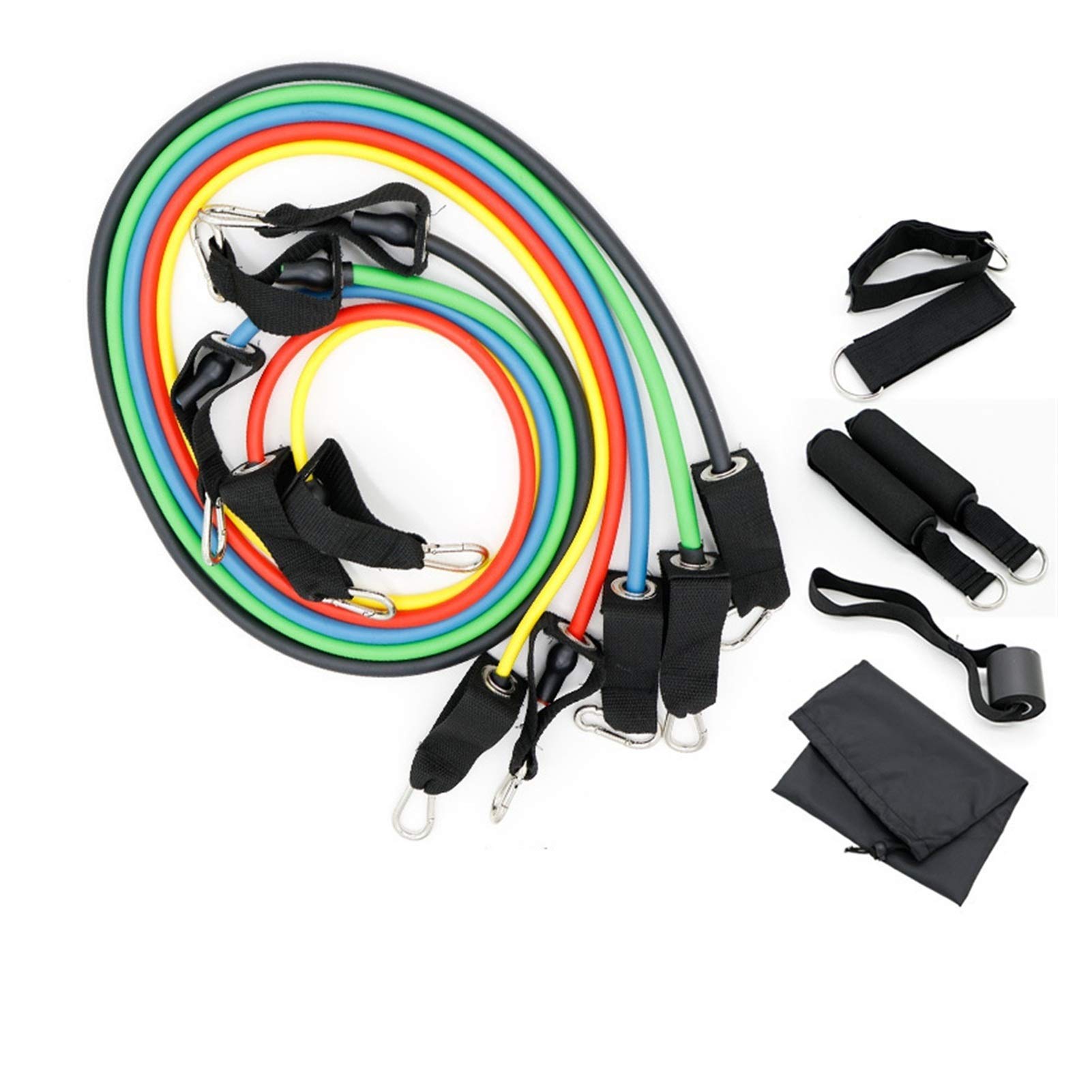 Elastici Fitness 11 Bande Pz Resistenza del Lattice di Formazione Esercizio Fisico Tubi Yoga Fune Expander Busto Fitness con Il Sacchetto Bande Elastiche