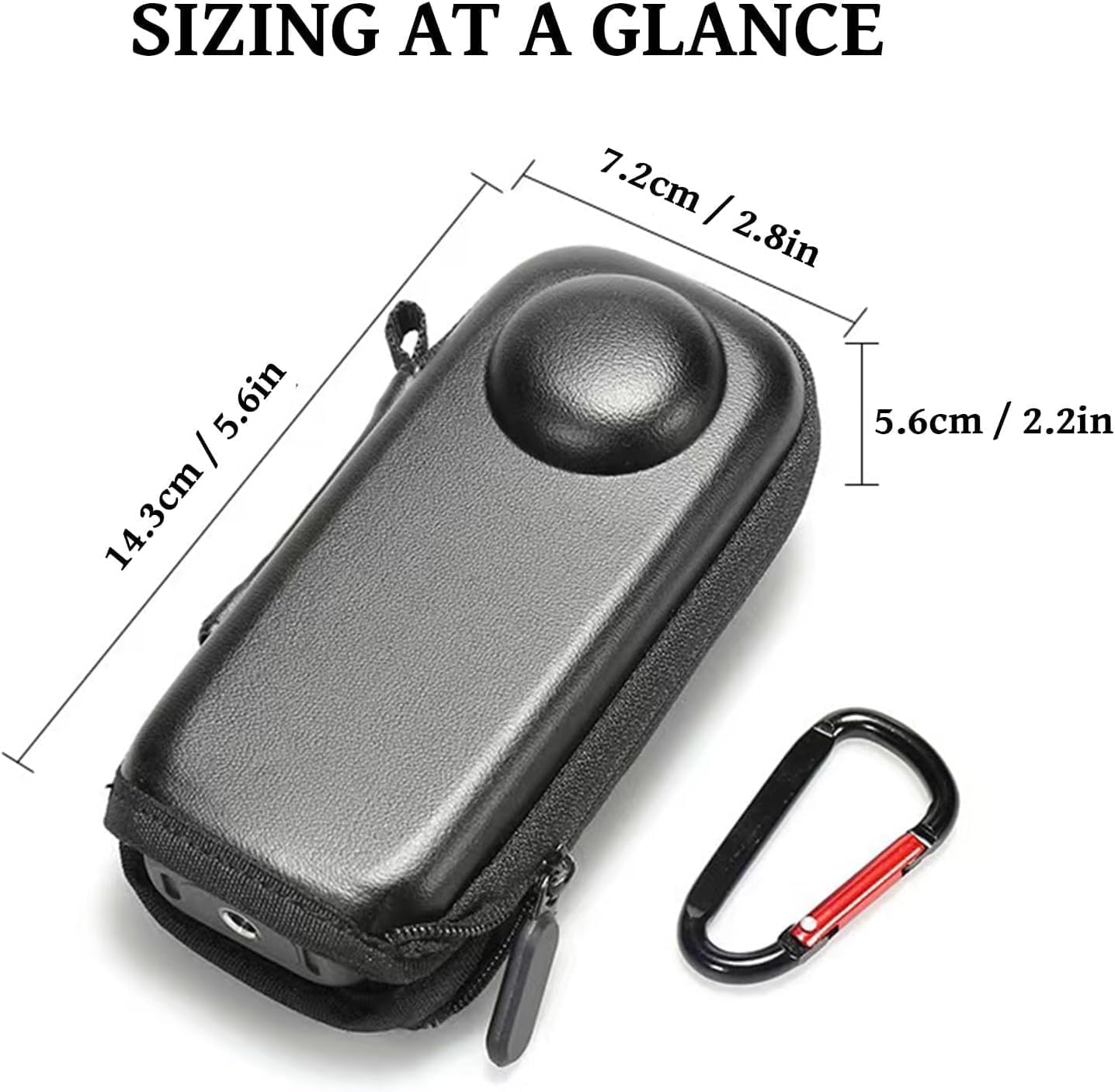 ADOFYS Insta 360 X5/X4 Case Bag + Silicone Lens Cap + 2 Pack Screen Protector Accessories Kit Carrying Case with Wrist Strap and Carabiner for Insta360 X5 X4 Protective Bundle 4